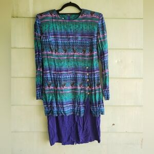 True Vintage 80s Layered Look Dress